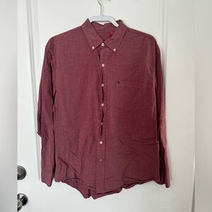 Izod Men’s Red Longsleeve Button Down Dress Shirt.